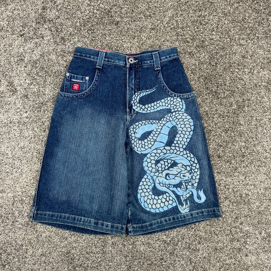 Vintage JNCO Jeans Shorts Tribal Snake 28 (Deadstock) Rare