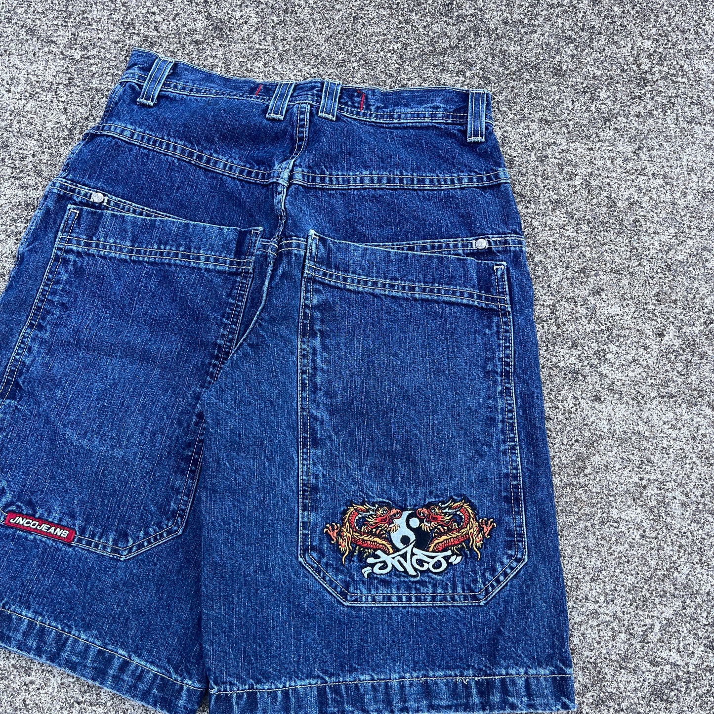 (28) Vintage JNCO Jeans Yin Yang Dragon