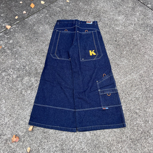 (36x34) Vintage Deadstock Kikwear K-Net Denim Pants - 22