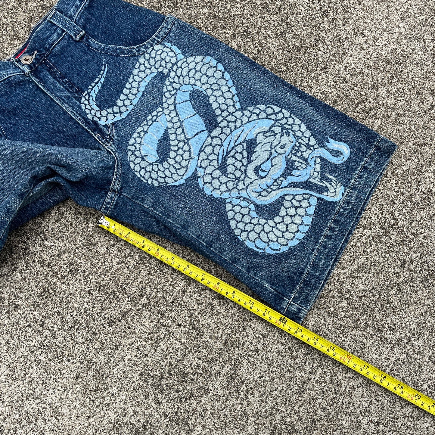 Vintage JNCO Jeans Shorts Tribal Snake 28 (Deadstock) Rare