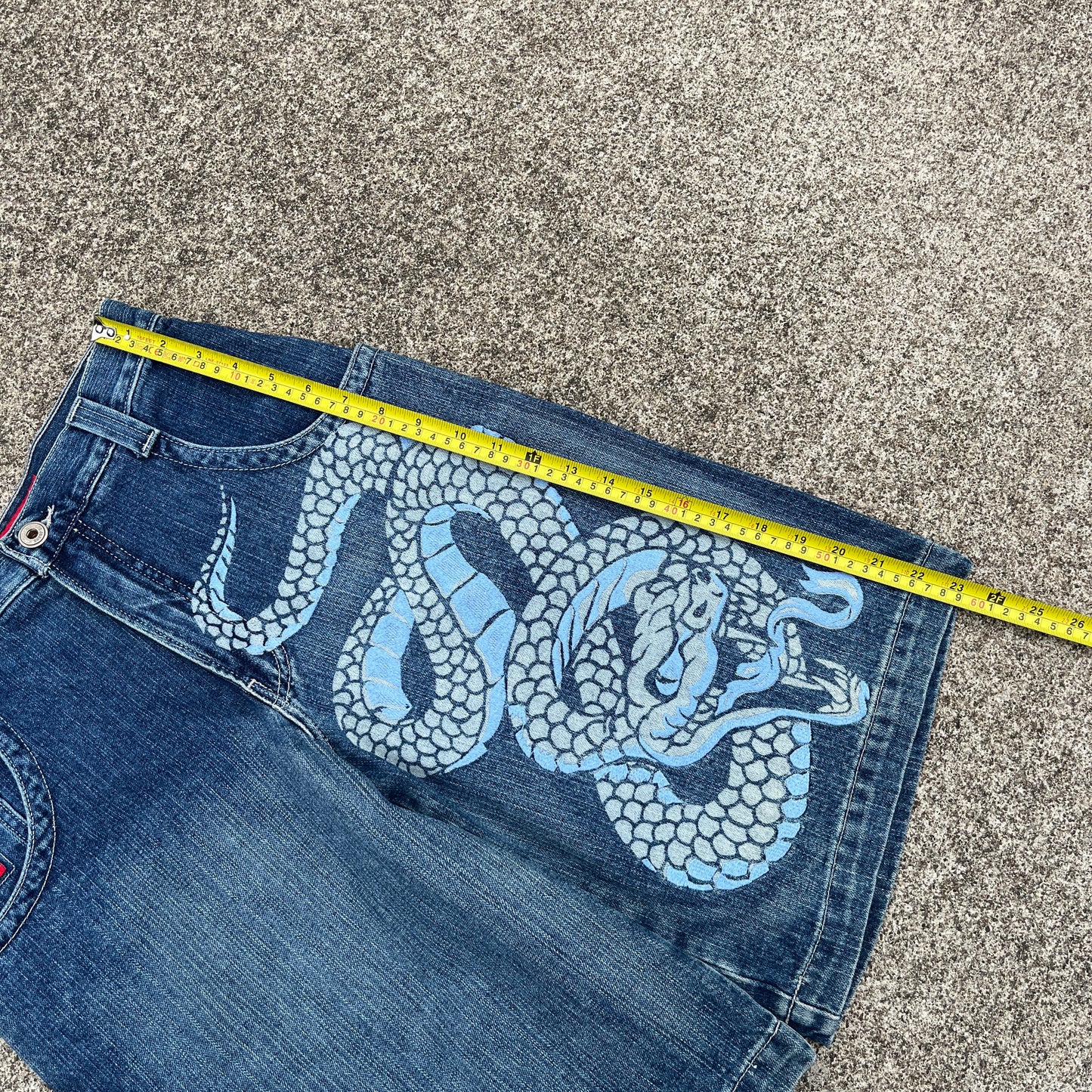 Vintage JNCO Jeans Shorts Tribal Snake 28 (Deadstock) Rare