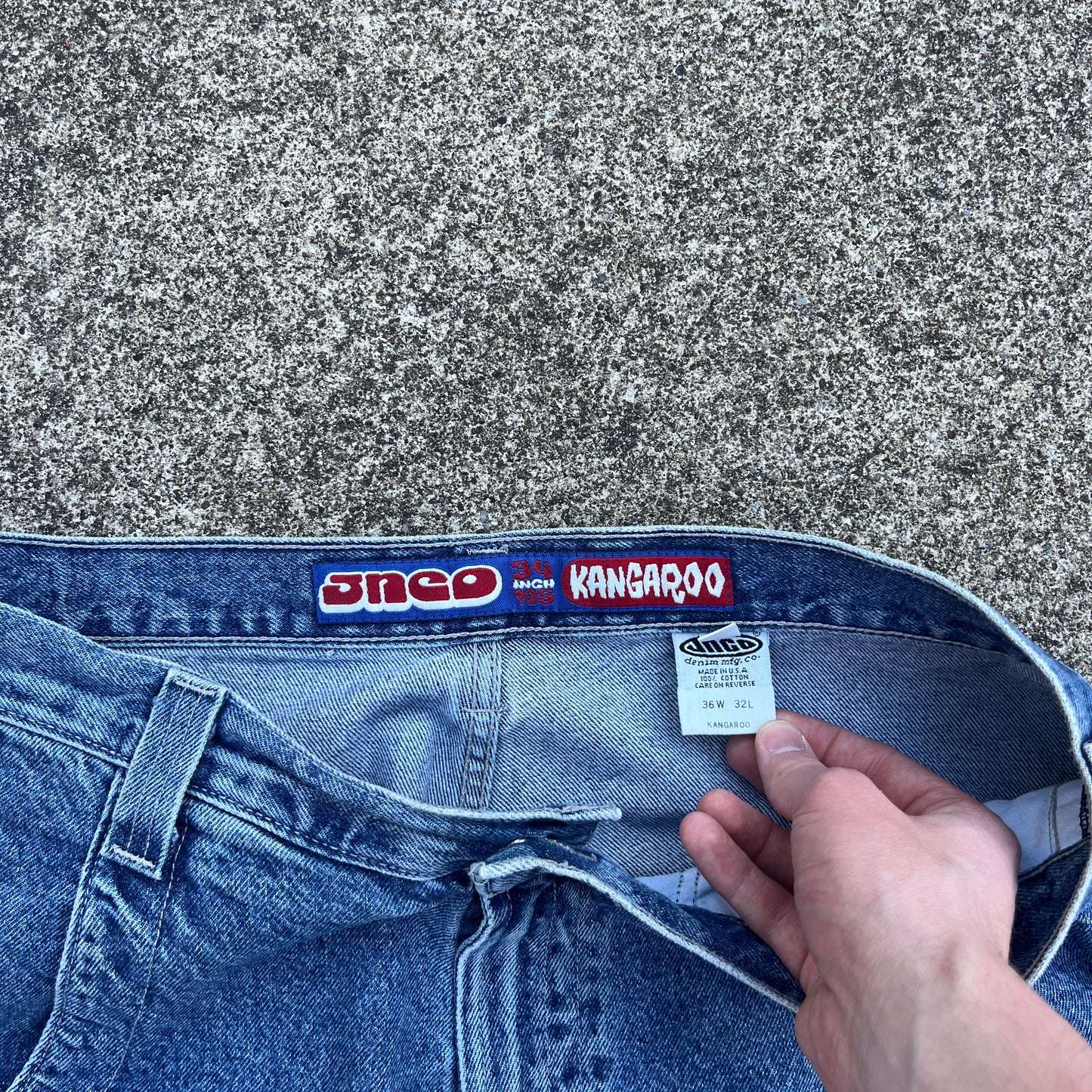 90's JNCO Jeans Kangaroo 36x32