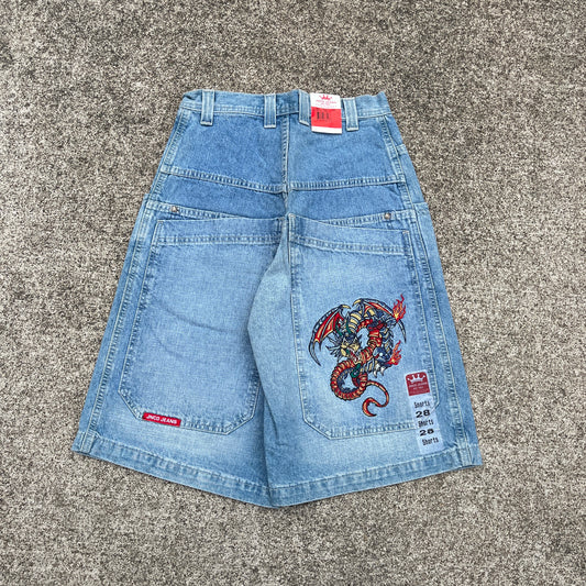 Vintage JNCO Jeans Shorts Tribal Dragon 28 (Deadstock) Rare