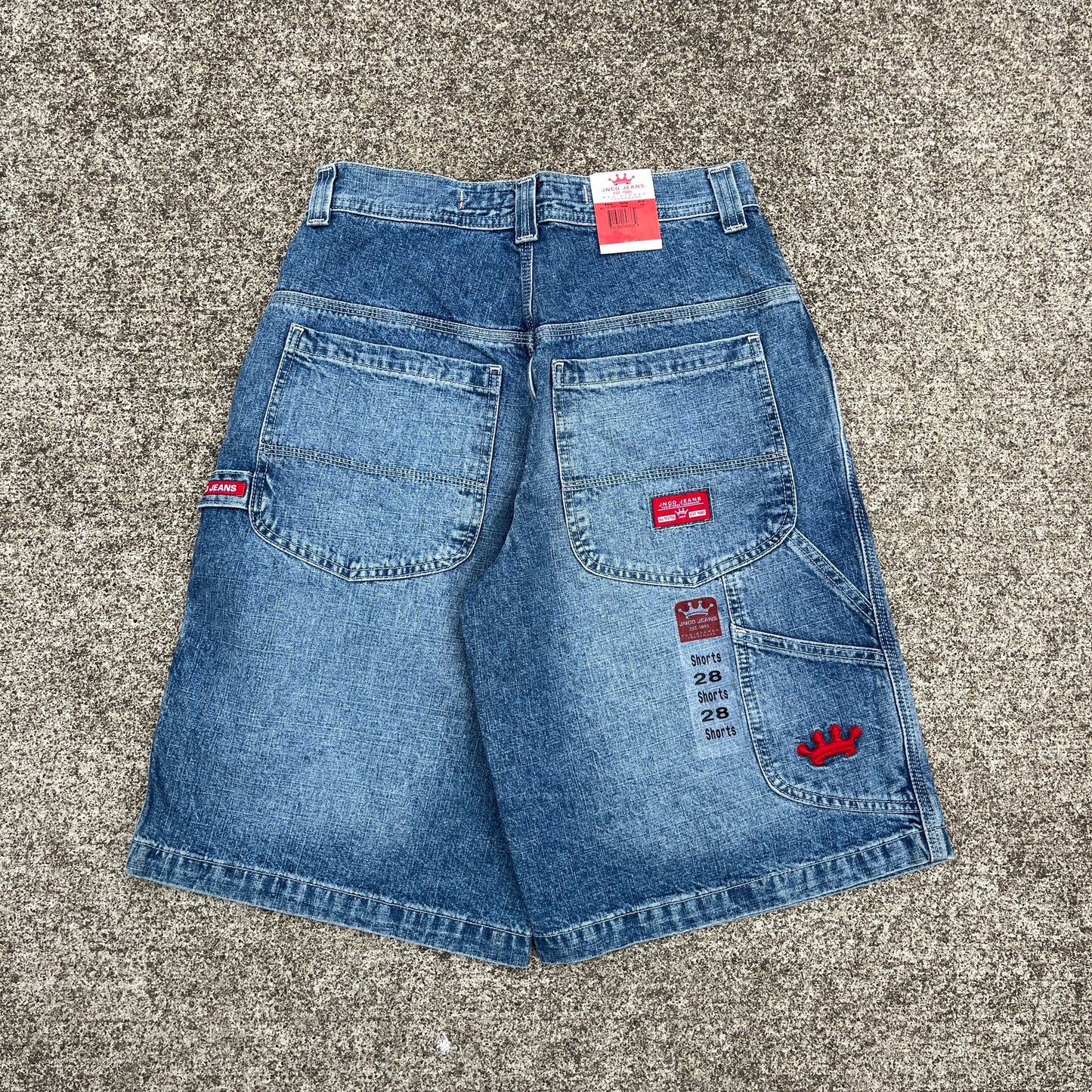 Vintage JNCO Jeans Shorts Carpenter Crown 28 (Deadstock) Rare