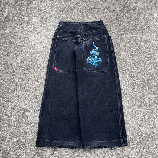 (30x30) Vintage JNCO Jeans Flaming Crown Tribals