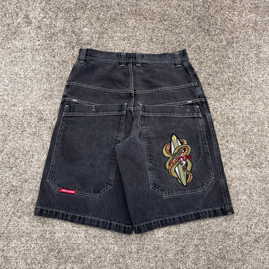 Vintage JNCO Jeans Shorts Dragon Surfboard 33