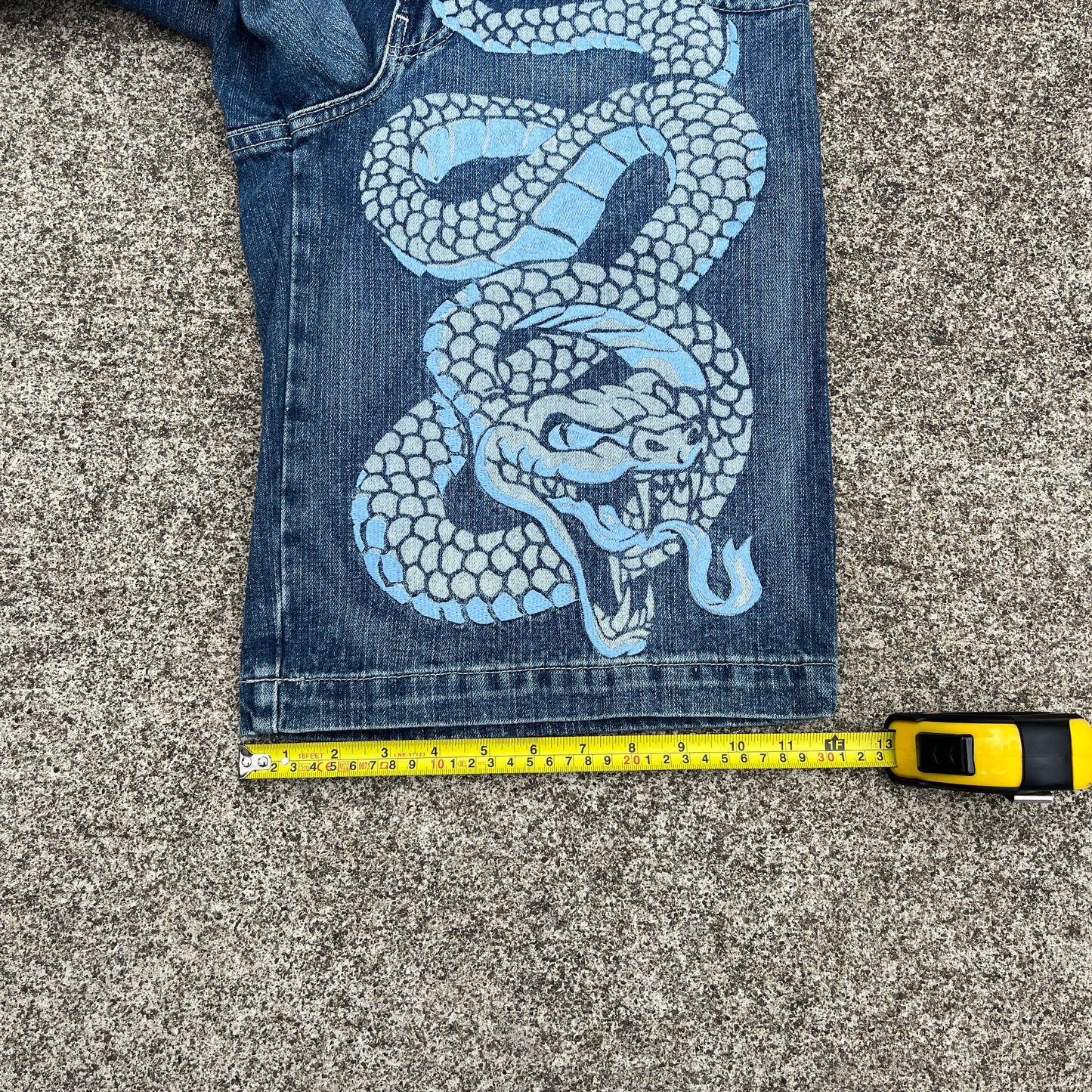 Vintage JNCO Jeans Shorts Tribal Snake 28 (Deadstock) Rare