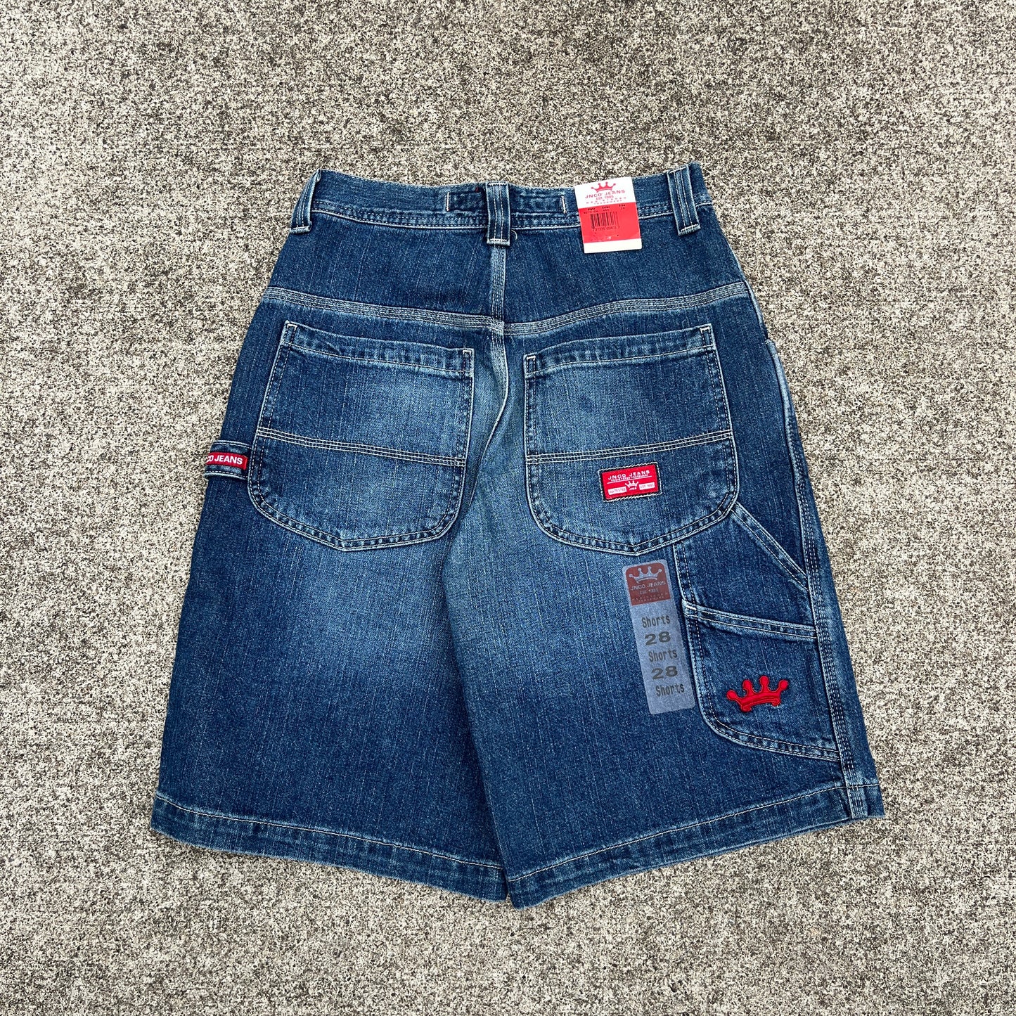 Vintage JNCO Jeans Shorts Carpenter Crown 28 (Deadstock) Rare