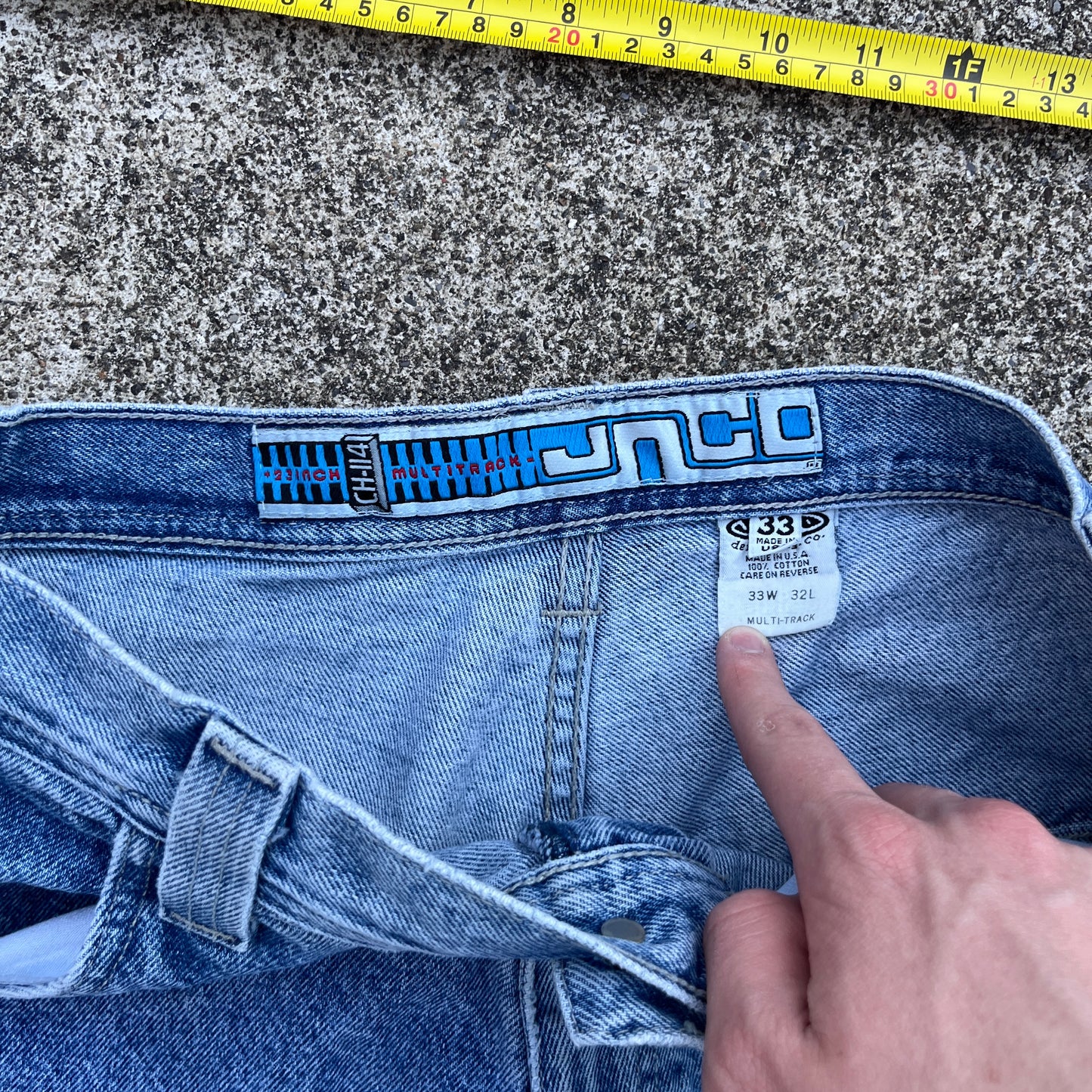 (33x32) Vintage JNCO Jeans Multi-Track RARE