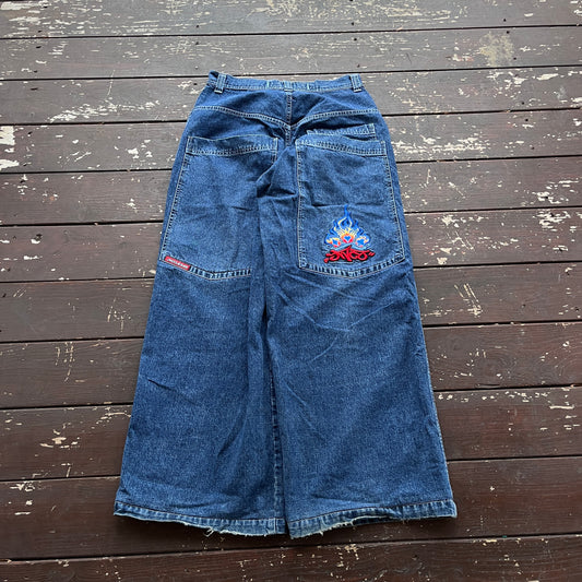 (32x32) Vintage JNCO Jeans Flaming Spades