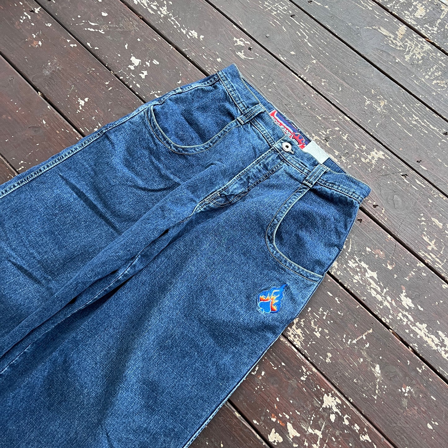 (32x32) Vintage JNCO Jeans Flaming Spades