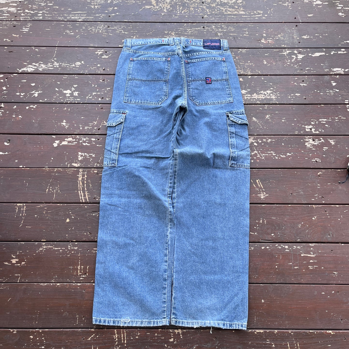(36x34) Vintage 90's JNCO Jeans Cargo Wide-Leg Jeans